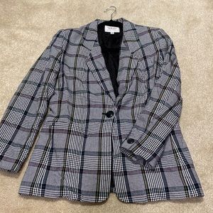 Talbots 6P Plaid Blazer
